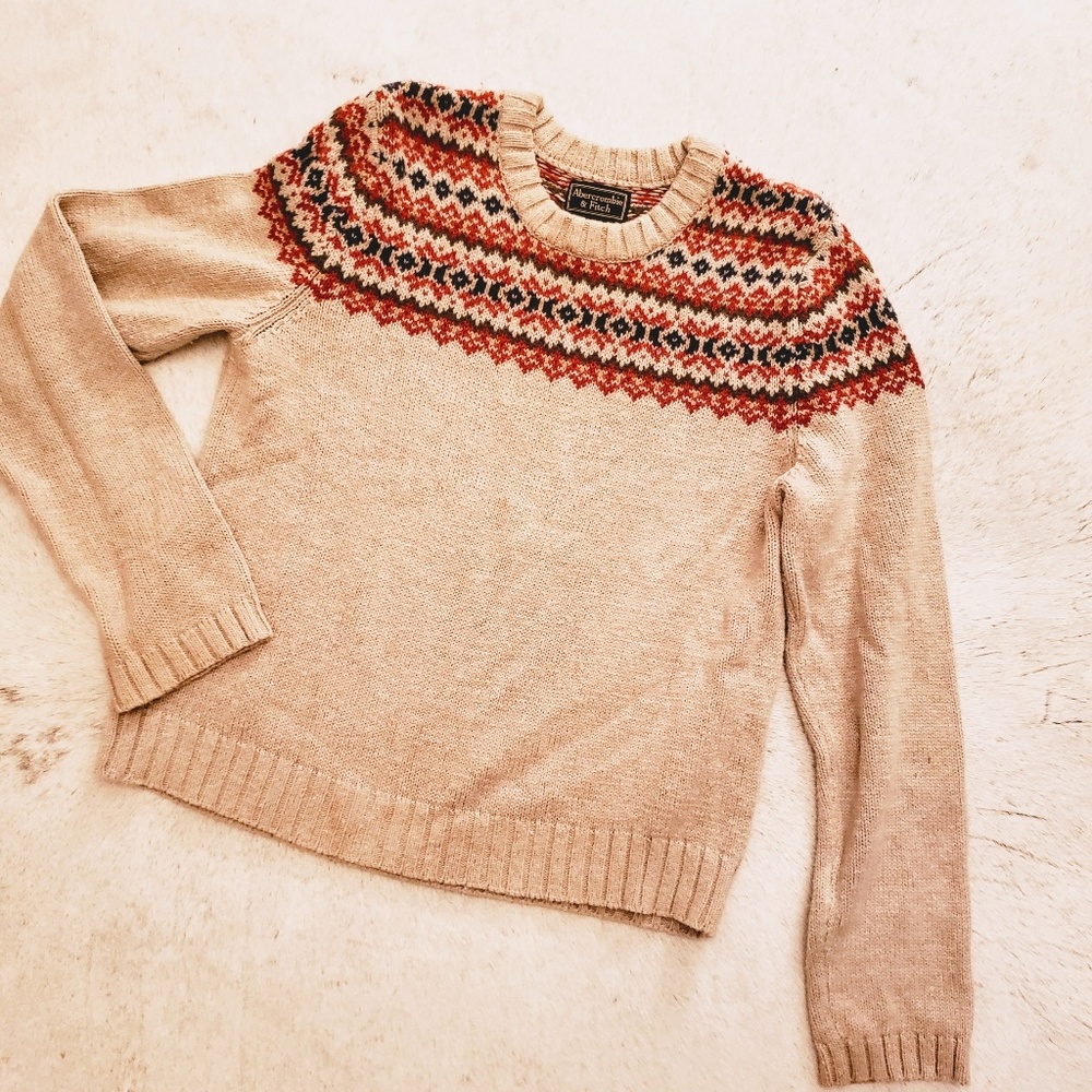 Vintage 90's Abercrombie Oatmeal Sweater Size: S